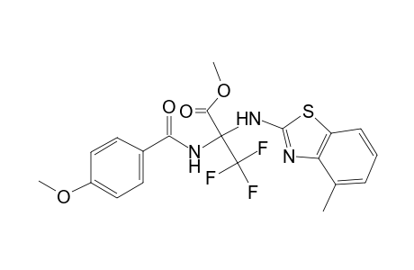 3,3,3-Trifluoro-2-(4-methoxy-benzoylamino)-2-(4-methyl-benzothiazol-2-ylamino)-propionic acid methyl ester