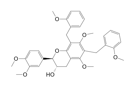 2H-1-Benzopyran-3-ol, 2-(3,4-dimethoxyphenyl)-3,4-dihydro-5,7-dimethoxy-6,8-bis[(2-methoxyp henyl)methyl]-, (2R-trans)-