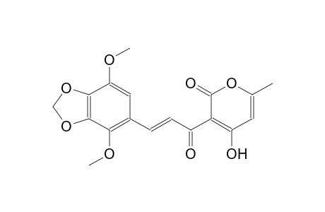 2H-pyran-2-one, 3-[(2E)-3-(4,7-dimethoxy-1,3-benzodioxol-5-yl)-1-oxo-2-propenyl]-4-hydroxy-6-methyl-
