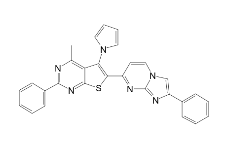 6-(2-Phenyl-imidazo[1,2-a]pyrimidin-7-yl)-5-(1-pyrrolyl)-4-methyl-2-phenylthieno[2,3-d]pyrimidine