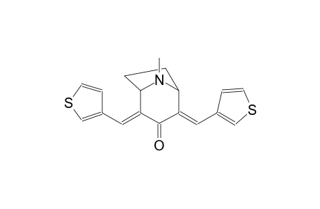 8-azabicyclo[3.2.1]octan-3-one, 8-methyl-2,4-bis(3-thienylmethylene)-, (2E,4E)-