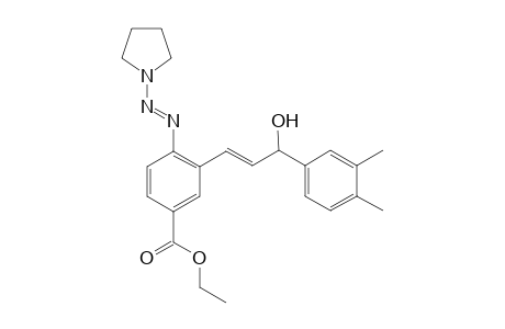 Ethyl-3-((E)-3-(3,4-dimethylphenyl)-3-hydroxyprop-1-enyl)-4-((E)-pyrrolidin-1-yldiazenyl)benzoate