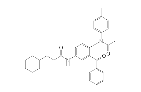 N-{3-Benzoyl-4-[(p-methylphenyl)acetylamino]phenyl}-cyclohexyl-propanoylamide