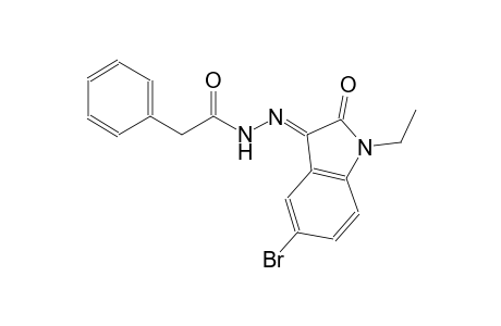 N'-[(3E)-5-bromo-1-ethyl-2-oxo-1,2-dihydro-3H-indol-3-ylidene]-2-phenylacetohydrazide