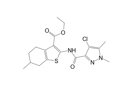 ethyl 2-{[(4-chloro-1,5-dimethyl-1H-pyrazol-3-yl)carbonyl]amino}-6-methyl-4,5,6,7-tetrahydro-1-benzothiophene-3-carboxylate