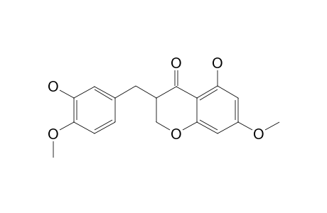 5-HYDROXY-7-METHOXY-3-(3-HYDROXY-4-METHOXYBENZYL)-CHROMAN-4-ONE