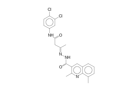 N-[(E)-[3-(3,4-dichloroanilino)-1-methyl-3-oxo-propylidene]amino]-2,8-dimethyl-quinoline-3-carboxamide