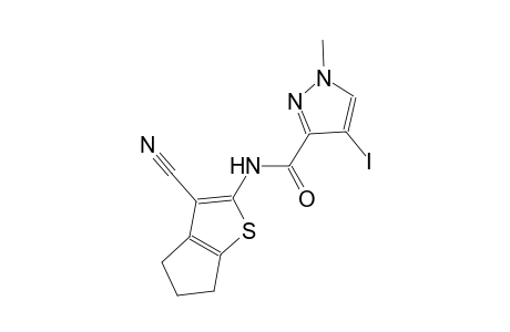 N-(3-cyano-5,6-dihydro-4H-cyclopenta[b]thien-2-yl)-4-iodo-1-methyl-1H-pyrazole-3-carboxamide