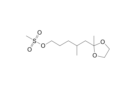 4-Methyl-6,6-(ethylenedioxy)heptan-1-yl mesylate