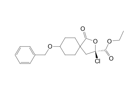 2-Oxaspiro[4.5]decane-3-carboxylic acid, 3-chloro-1-oxo-8-(phenylmethoxy)-, ethyl ester, cis-(.+-.)-