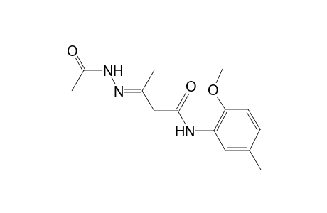 (3E)-3-(Acetylhydrazono)-N-(2-methoxy-5-methylphenyl)butanamide