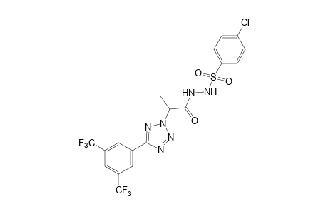 1-[(p-chlorophenyl)sulfonyl]-2-{2-[5-(alpha,alpha,alpha,alpha',alpha',alpha'-hexafluoro-3,5-xylyl)-2H-tetrazol-2-yl]propionyl}hydrazine
