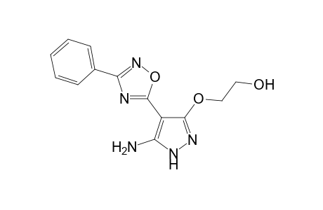 2-Amino-3-[(2'-hydroxyethoxy)-4'-( 9"-phenyl-7",8",10"-oxadiazol-6"-yl)]pyrazole