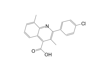2-(4-chlorophenyl)-3,8-dimethyl-4-quinolinecarboxylic acid
