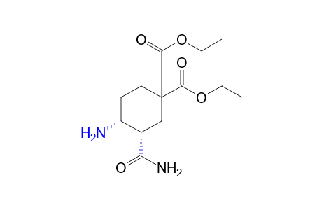 cis-4-amino-3-carbamoyl-1,1-cyclohexanedicarboxylic acid, diethyl ester