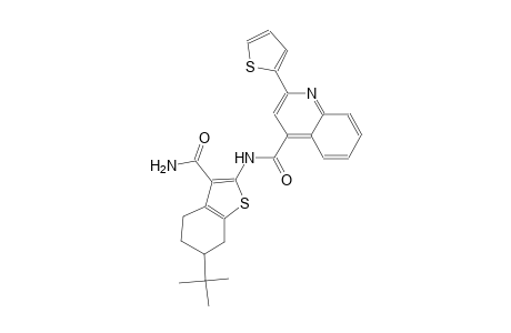 N-[3-(aminocarbonyl)-6-tert-butyl-4,5,6,7-tetrahydro-1-benzothien-2-yl]-2-(2-thienyl)-4-quinolinecarboxamide