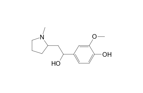 2-Pyrrolidineethanol, .alpha.-(4-hydroxy-3-methoxyphenyl)-1-methyl-