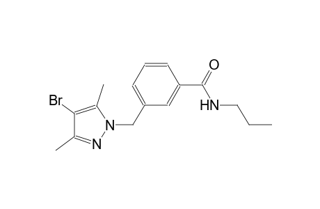 3-[(4-bromo-3,5-dimethyl-1H-pyrazol-1-yl)methyl]-N-propylbenzamide