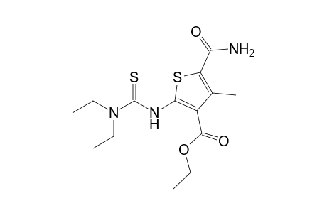 5-carbamoyl-2-(diethylthiocarbamoylamino)-4-methyl-thiophene-3-carboxylic acid ethyl ester