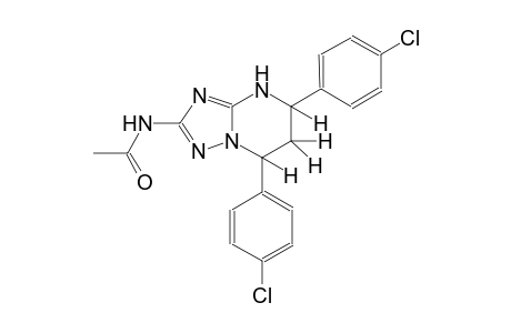 N-[5,7-bis(4-chlorophenyl)-4,5,6,7-tetrahydro[1,2,4]triazolo[1,5-a]pyrimidin-2-yl]acetamide