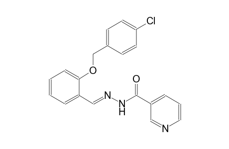 3-pyridinecarboxylic acid, 2-[(E)-[2-[(4-chlorophenyl)methoxy]phenyl]methylidene]hydrazide