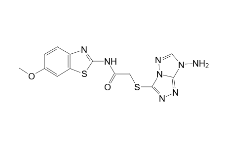 2-(7-Amino-7H-[1,2,4]triazolo[4,3-b][1,2,4]triazol-3-ylsulfanyl)-N-(6-methoxy-benzothiazol-2-yl)-acetamide