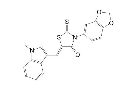 (5Z)-3-(1,3-benzodioxol-5-yl)-5-[(1-methyl-1H-indol-3-yl)methylene]-2-thioxo-1,3-thiazolidin-4-one