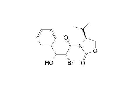 anti-(4S,2'R,3'R)-3-(3'-Hydroxy-3'-phenyl-2'-bromo-1'-oxopropyl)-4-(1-methylethyl)-2-oxazolidinone