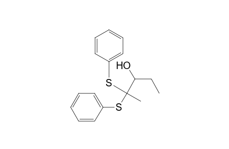 3-Pentanol, 2,2-bis(phenylthio)-
