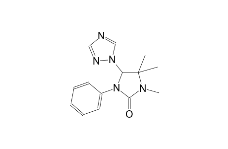 3,4,4-trimethyl-1-phenyl-5-(1H-1,2,4-triazol-1-yl)-2-imidazolidinone