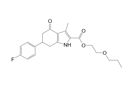 2-Propoxyethyl 6-(4-fluorophenyl)-3-methyl-4-oxo-4,5,6,7-tetrahydro-1H-indole-2-carboxylate