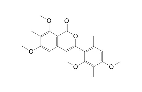 6,8-Dimethoxy-7-methyl-3-(2,4-dimethoxy-3,6-dimethylphenyl)isocoumarin
