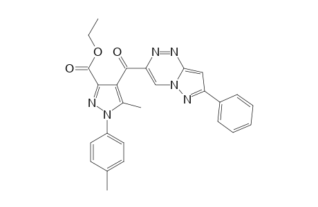 3-[1-(p-Tolyl)-3-ethoxycarbonyl-5-methyl-1H-pyrazole-4-carbonyl]-7-phenyl-pyrazolo[5,1-c][1,2,4]triazine