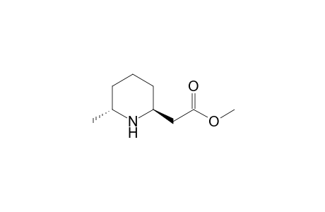 2-[(2S,6R)-6-methyl-2-piperidinyl]acetic acid methyl ester