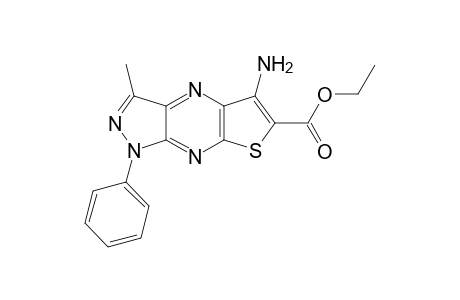 Ethyl 5-amino-3-methyl-1-phenyl-1H-thieno[3,2-e]pyrazolo[3,4-b]pyrazine-6-carboxylate