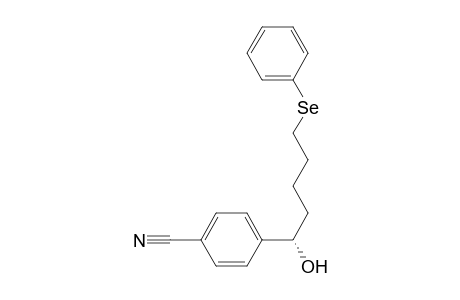4-[(1S)-1-Hydroxy-5-(phenylselanyl)pentyl]benzonitrile