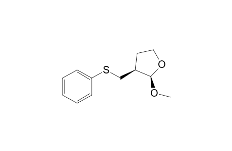 Furan, tetrahydro-2-methoxy-3-[(phenylthio)methyl]-, cis-