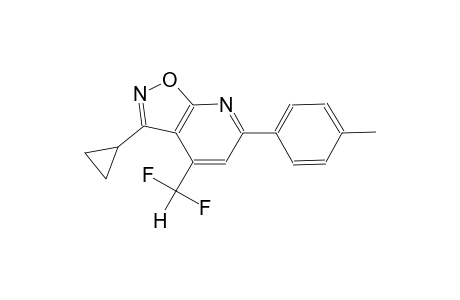 isoxazolo[5,4-b]pyridine, 3-cyclopropyl-4-(difluoromethyl)-6-(4-methylphenyl)-