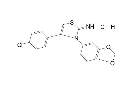 4-(p-CHLOROPHENYL)-2-IMINO-3-[3,4-(METHYLENEDIOXY)PHENYL]-4-THIAZOLINE, MONOHYDROCHLORIDE