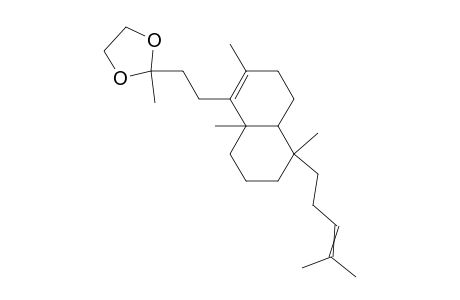 5-(3-Ethylenedioxybutyl)-1-(4-methyl-3-pentenyl)-(1.beta.,4a.beta.),6-trimethyl-1,2,3,4,4a,7,8,8a-octahydronaphthalene