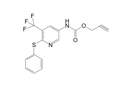 (6-Phenylsulfanyl-5-trifluoromethylpyridin-3-yl)carbamic acid, prop-2-ynyl ester