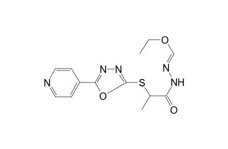 Propanehydrazide, N2-ethoxymethylene-2-[5-(4-pyridyl)-1,3,4-oxadiazol-2-ylthio]-