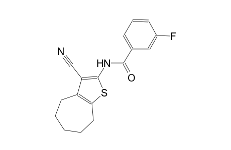 N-(3-cyano-5,6,7,8-tetrahydro-4H-cyclohepta[b]thien-2-yl)-3-fluorobenzamide