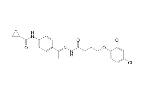 N-(4-{(1E)-N-[4-(2,4-dichlorophenoxy)butanoyl]ethanehydrazonoyl}phenyl)cyclopropanecarboxamide