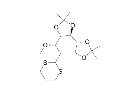 2-Deoxy-4,5:6,7-di-O-Isopropylidene-3-O-methyl-D-gluco-heptose Trimethylene Dithioacetal