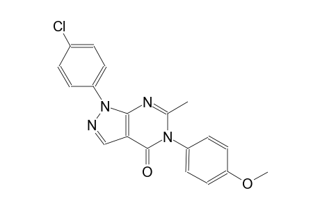 4H-pyrazolo[3,4-d]pyrimidin-4-one, 1-(4-chlorophenyl)-1,5-dihydro-5-(4-methoxyphenyl)-6-methyl-