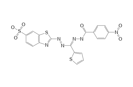 1-(6-SULFONYL-BENZOTHIAZOLE)-3-(THIOPHELIDENE)-5-(4'-NITROBENZOYL)-FORMAZAN