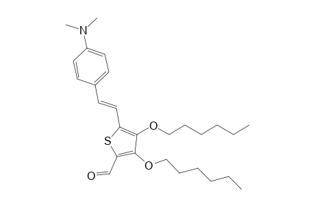2-Formyl-3,4-dihexyloxy-5-[(E)-(4-N,N-dimethylaminobenzylidene)methyl]thiophene