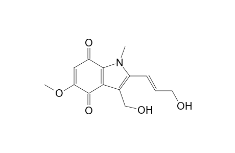 3-Hydroxymethyl-2-[(E)-3-hydroxyprop-2-enyl]-5-methoxy-1-methylindole-4,7-dione