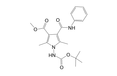 2,5-Diethyl-3-methoxycarbonyl-4-(phenylaminocarbonyl)-1-(N-(tert-butoxycarbonylamino)pyrrole